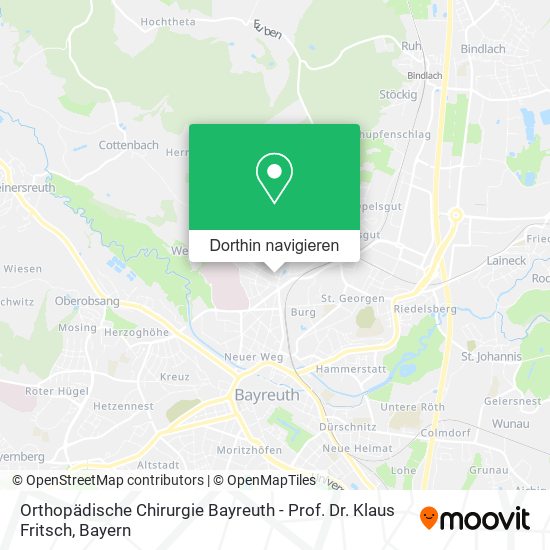 Orthopädische Chirurgie Bayreuth - Prof. Dr. Klaus Fritsch Karte