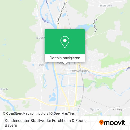 Kundencenter Stadtwerke Forchheim & Foone Karte