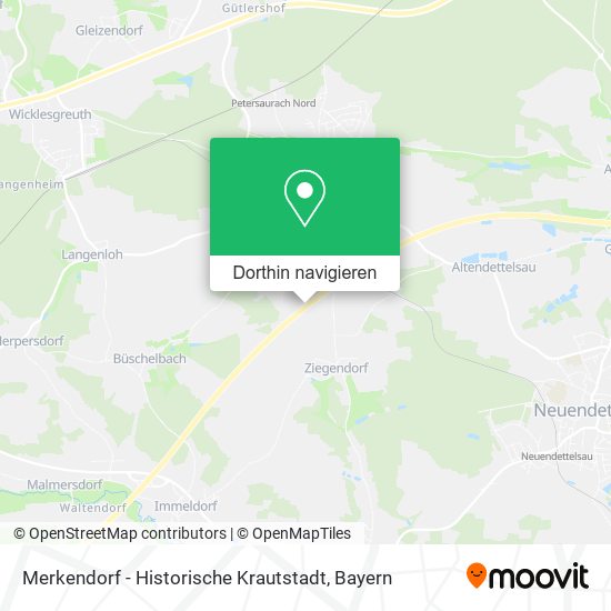 Merkendorf - Historische Krautstadt Karte