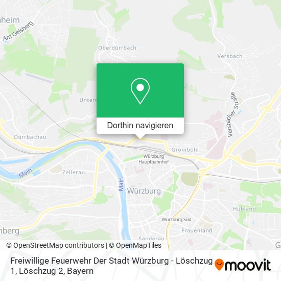 Freiwillige Feuerwehr Der Stadt Würzburg - Löschzug 1, Löschzug 2 Karte