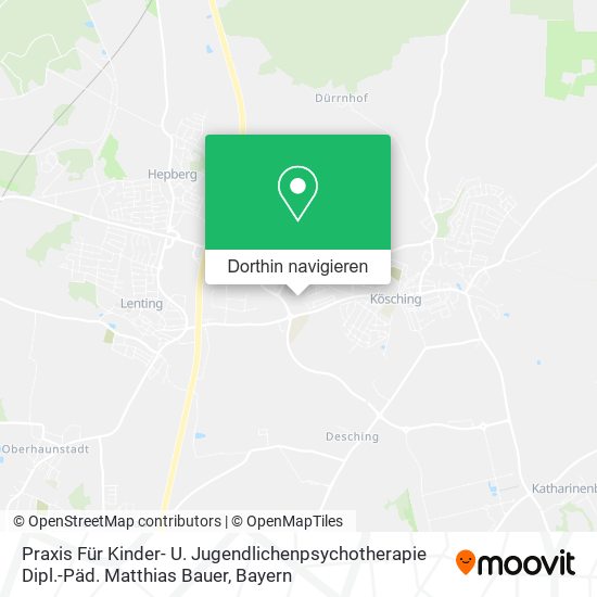 Praxis Für Kinder- U. Jugendlichenpsychotherapie Dipl.-Päd. Matthias Bauer Karte