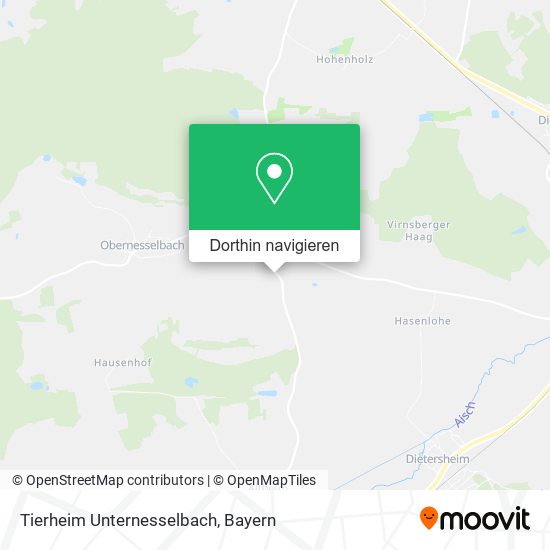 Tierheim Unternesselbach Karte