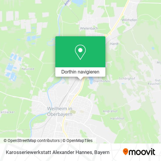 Karosseriewerkstatt Alexander Hannes Karte