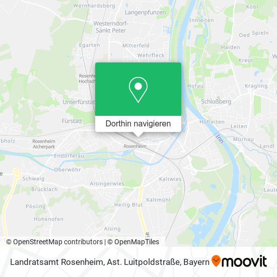 Landratsamt Rosenheim, Ast. Luitpoldstraße Karte