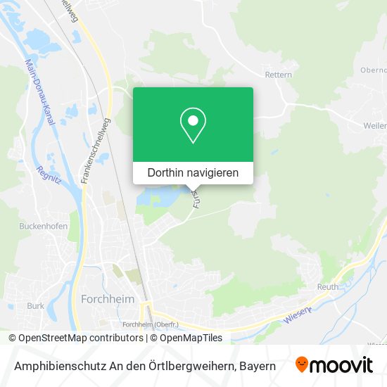 Amphibienschutz An den Örtlbergweihern Karte
