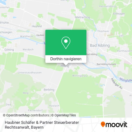 Haubner Schäfer & Partner Steuerberater Rechtsanwalt Karte