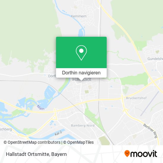 Hallstadt Ortsmitte Karte
