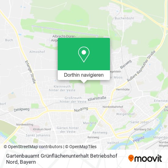 Gartenbauamt Grünflächenunterhalt Betriebshof Nord Karte