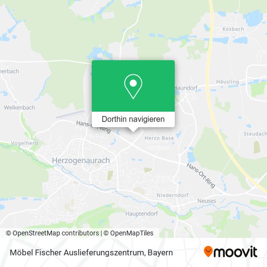 Möbel Fischer Auslieferungszentrum Karte