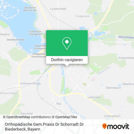 Orthopädische Gem.Praxis Dr Schorradt Dr Biederbeck Karte