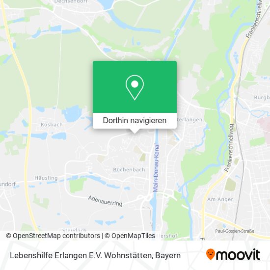 Lebenshilfe Erlangen E.V. Wohnstätten Karte