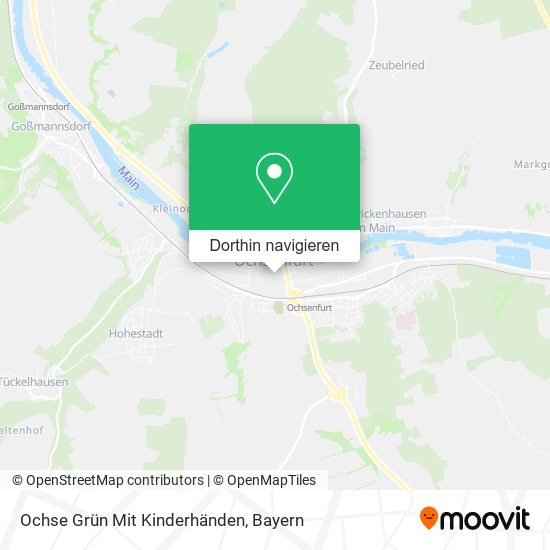 Ochse Grün Mit Kinderhänden Karte