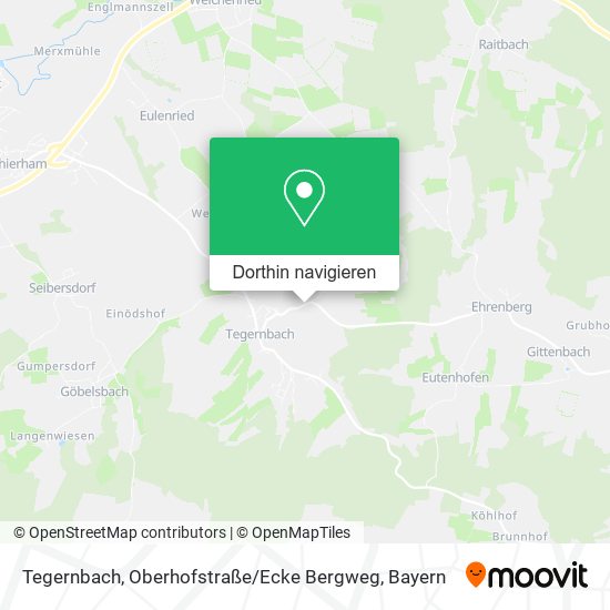 Tegernbach, Oberhofstraße / Ecke Bergweg Karte