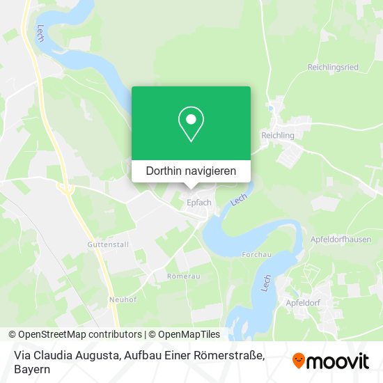 Via Claudia Augusta, Aufbau Einer Römerstraße Karte