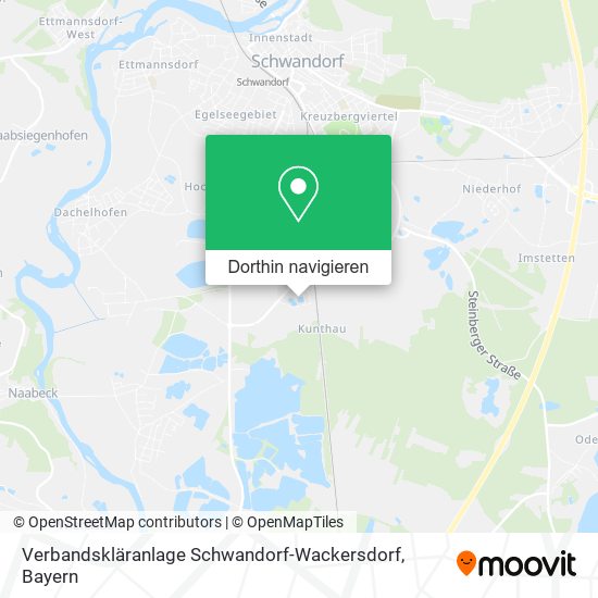 Verbandskläranlage Schwandorf-Wackersdorf Karte