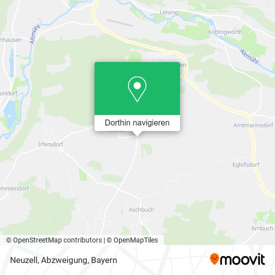 Neuzell, Abzweigung Karte