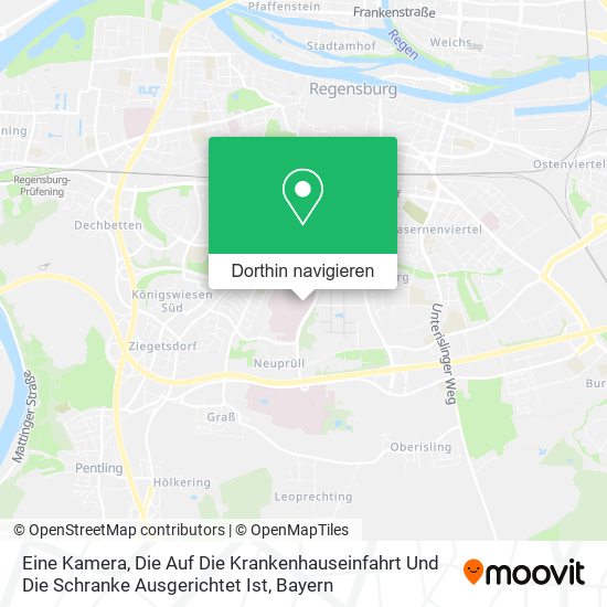 Eine Kamera, Die Auf Die Krankenhauseinfahrt Und Die Schranke Ausgerichtet Ist Karte
