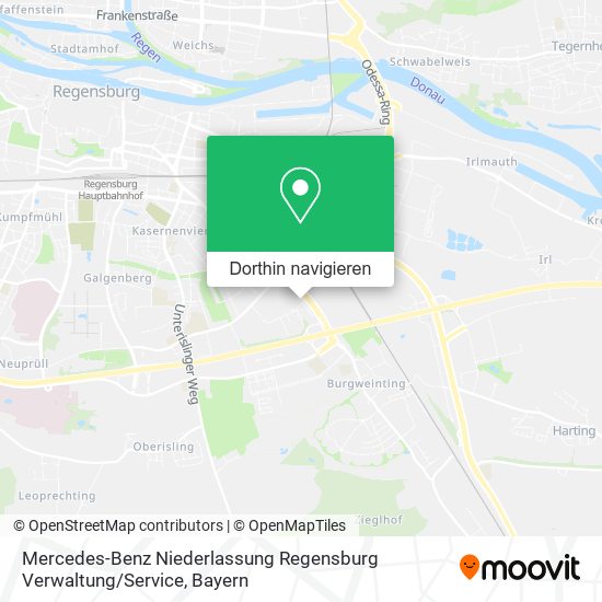 Mercedes-Benz Niederlassung Regensburg Verwaltung / Service Karte