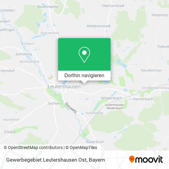 Gewerbegebiet Leutershausen Ost Karte