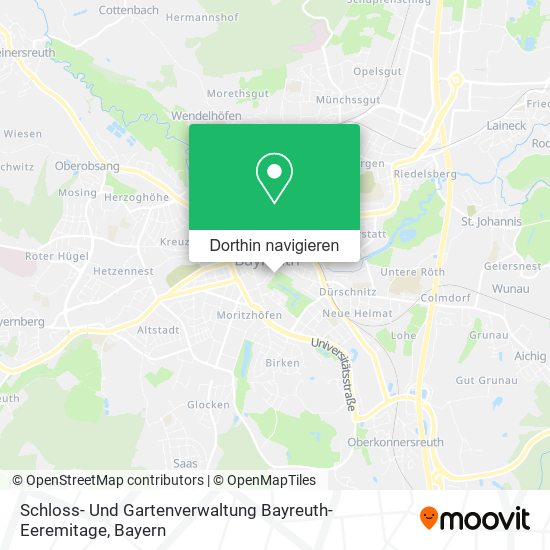Schloss- Und Gartenverwaltung Bayreuth-Eeremitage Karte