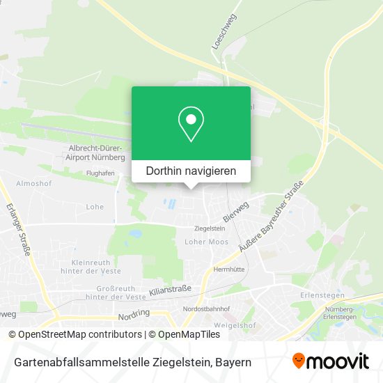 Gartenabfallsammelstelle Ziegelstein Karte