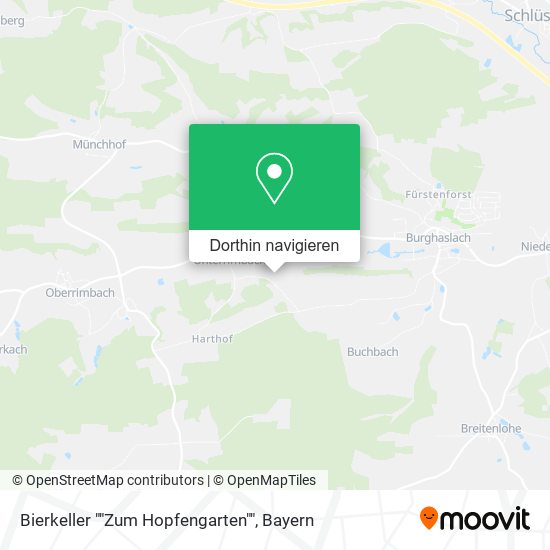 Bierkeller ""Zum Hopfengarten"" Karte