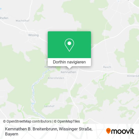 Kemnathen B. Breitenbrunn, Wissinger Straße Karte