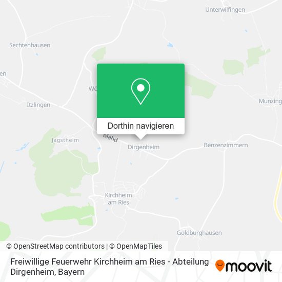 Freiwillige Feuerwehr Kirchheim am Ries - Abteilung Dirgenheim Karte