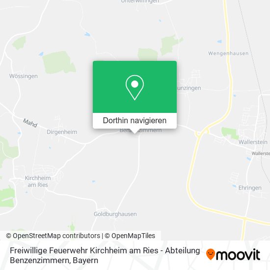 Freiwillige Feuerwehr Kirchheim am Ries - Abteilung Benzenzimmern Karte