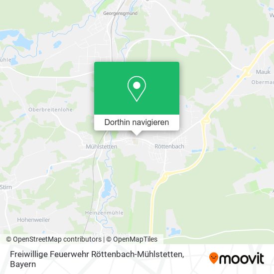 Freiwillige Feuerwehr Röttenbach-Mühlstetten Karte