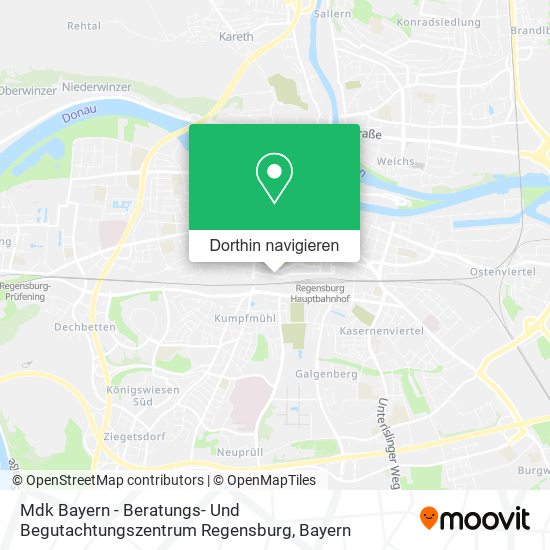 Mdk Bayern - Beratungs- Und Begutachtungszentrum Regensburg Karte