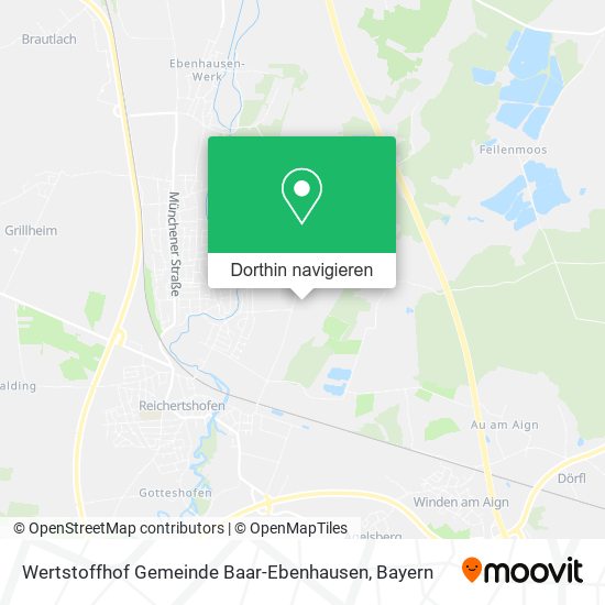 Wertstoffhof Gemeinde Baar-Ebenhausen Karte