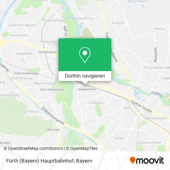 Fürth (Bayern) Hauptbahnhof Karte