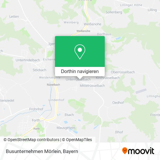Busunternehmen Mörlein Karte