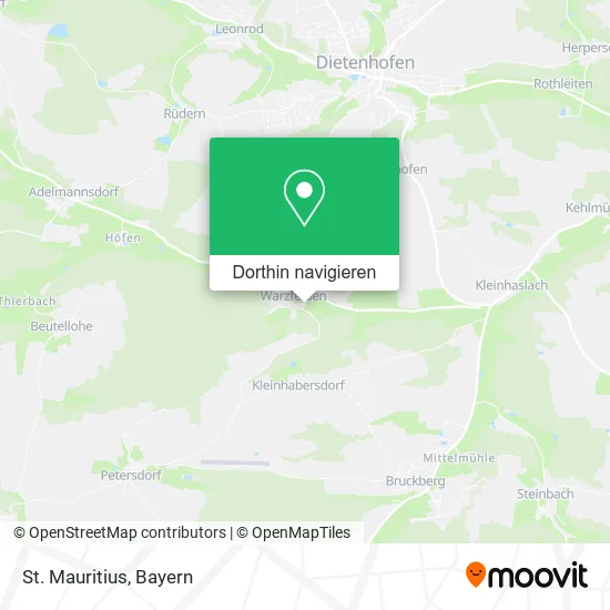 St. Mauritius Karte