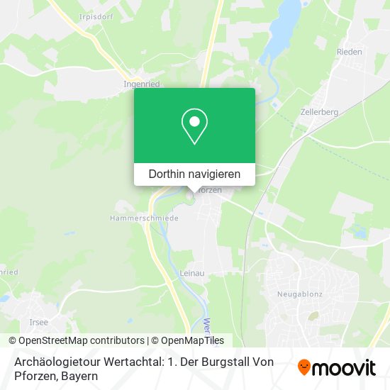 Archäologietour Wertachtal: 1. Der Burgstall Von Pforzen Karte