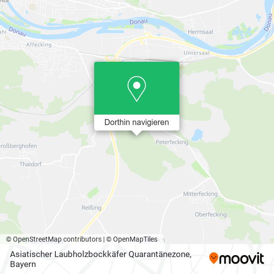 Asiatischer Laubholzbockkäfer Quarantänezone Karte