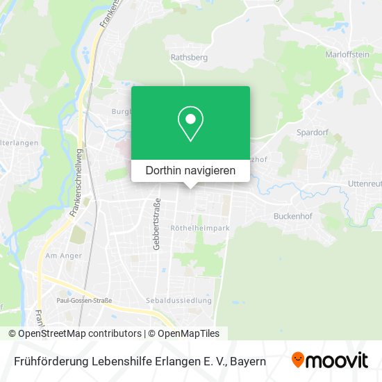 Frühförderung Lebenshilfe Erlangen E. V. Karte