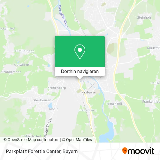 Parkplatz Forettle Center Karte