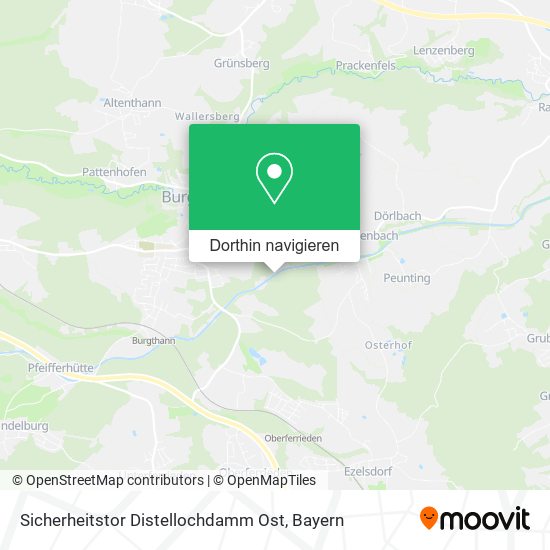 Sicherheitstor Distellochdamm Ost Karte