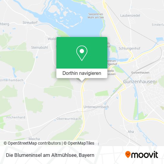 Die Blumeninsel am Altmühlsee Karte