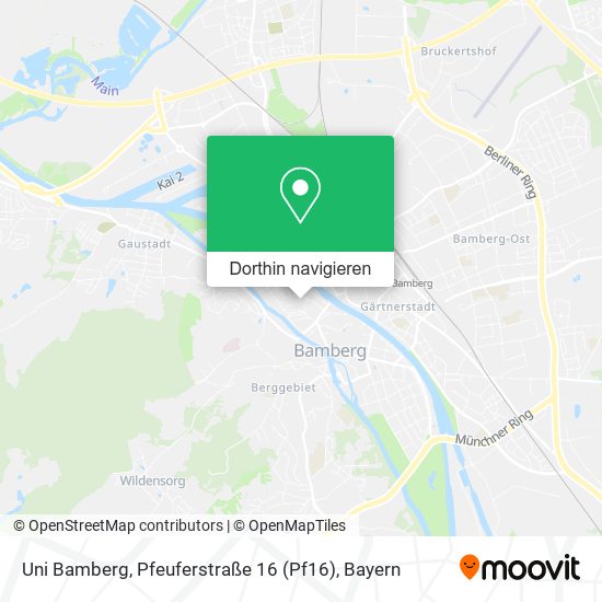 Uni Bamberg, Pfeuferstraße 16 (Pf16) Karte