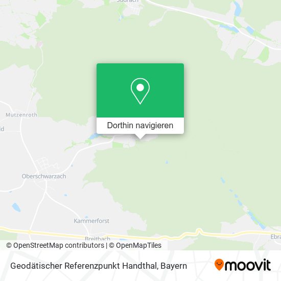 Geodätischer Referenzpunkt Handthal Karte