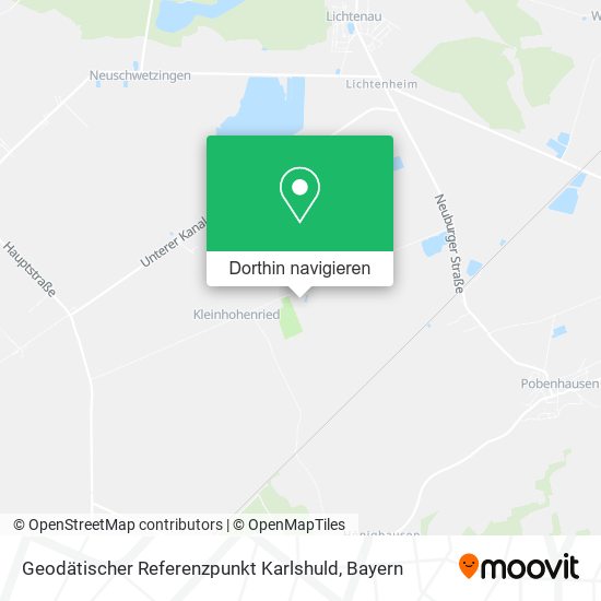 Geodätischer Referenzpunkt Karlshuld Karte