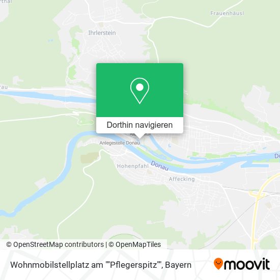 Wohnmobilstellplatz am ""Pflegerspitz"" Karte