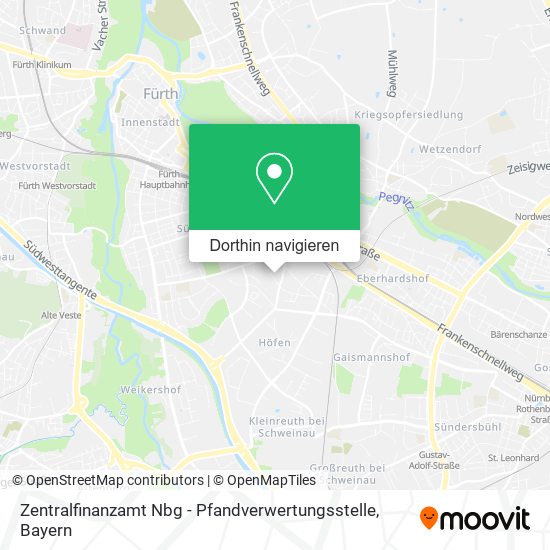 Zentralfinanzamt Nbg - Pfandverwertungsstelle Karte