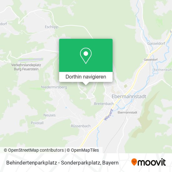 Behindertenparkplatz - Sonderparkplatz Karte