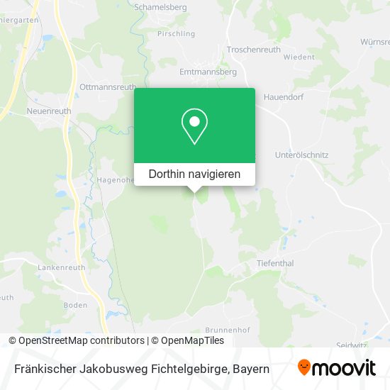 Fränkischer Jakobusweg Fichtelgebirge Karte