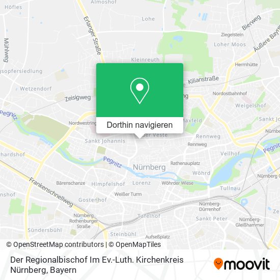 Der Regionalbischof Im Ev.-Luth. Kirchenkreis Nürnberg Karte