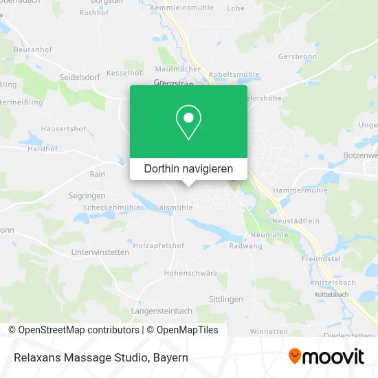 Relaxans Massage Studio Karte